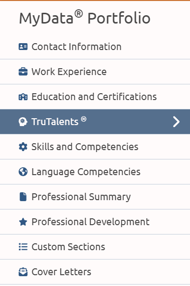 TruTalents section in the Resumes tab